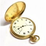 A 9CT GOLD J.W BENSON FULL HUNTER POCKET WATCH The dial signed JW Benson London, inner case marked