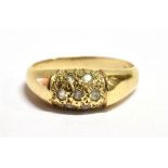 A MARKED 585 YELLOW METAL AND GOSHENITE DRESS RING Ring size O, weight 3.1g