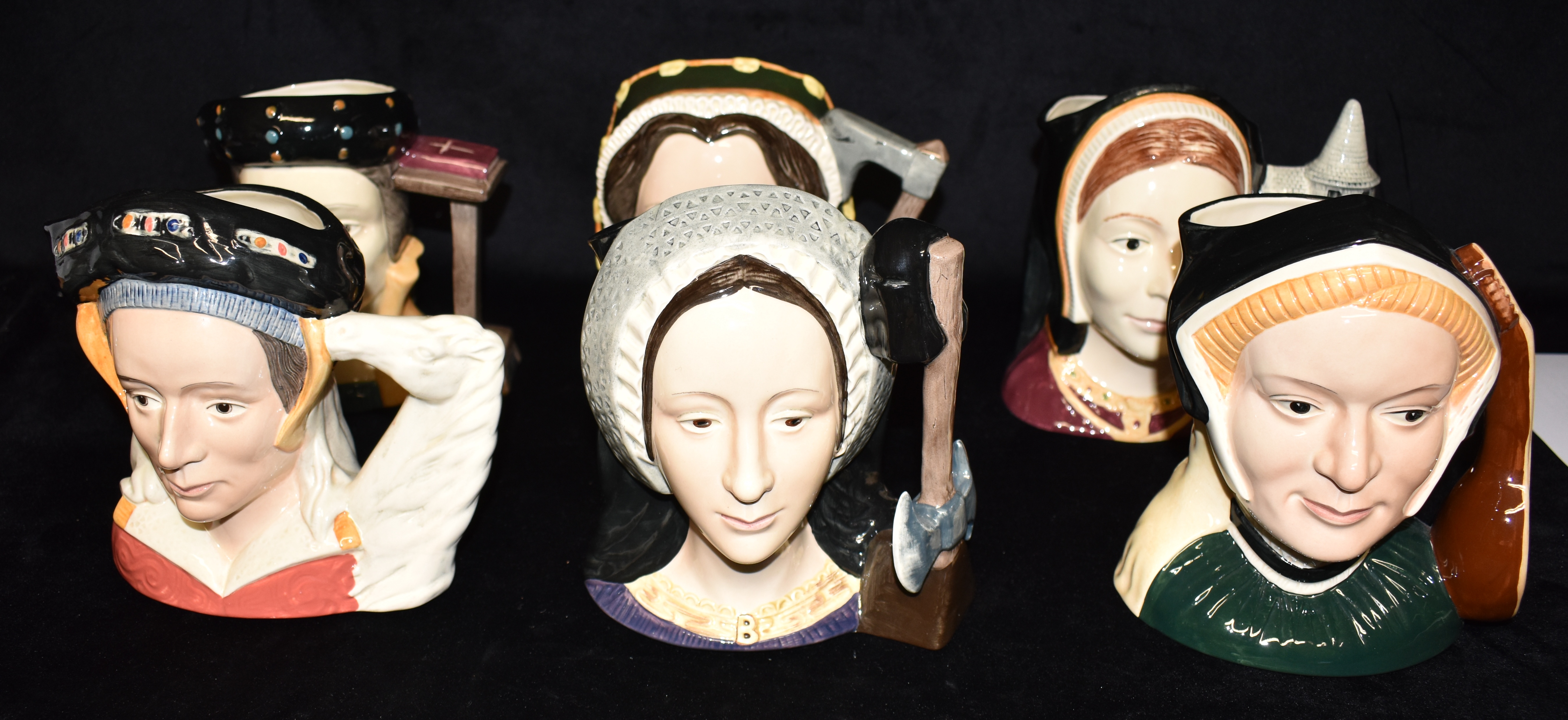 A SET OF SEVEN ROYAL DOULTON CHARACTER JUGS OF HENRY VIII AND HIS SIX WIVES: D6642 'Henry VIII', - Image 2 of 3