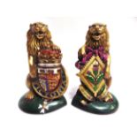 ROYAL MEMORABILIA - A PAIR OF CAST RESIN BOOK-ENDS believed to have been produced for the 1986 Royal