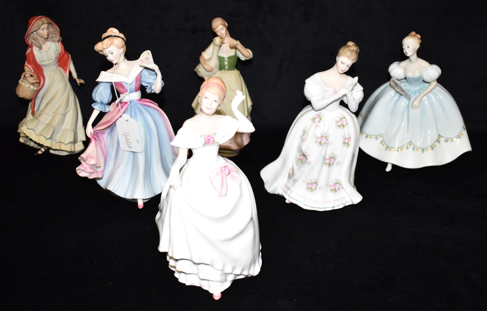 FOUR ROYAL DOULTON FIGURES: HN3309 'Summer Rose', HN3316 'Amy', HN3600 'Dawn', HN2803 'First