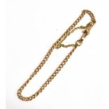 A MARKED 9CT ROSE GOLD METAL LINK BRACELET Possibly converted from a watch chain, fitted with a