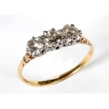 LADY CONSTANCE CARY OF TORQUAY INTEREST An 18ct gold platinum old cut diamond ring, the ring