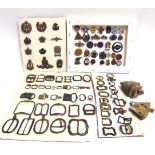 METAL DETECTING FINDS - ASSORTED ITEMS including military, enamel and other badges; buckles; and