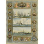 WILLIAM LIONEL WYLLIE, RA (1851-1931) 'british Victories by Land and Seas' Colour print, taken