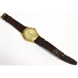 SCHAFFHAUSEN INTERNATIONAL WATCH a gentleman's vintage wristwatch, the dial fitted with gilt batons,