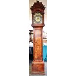 A GEORGE I 8-DAY LONGCASE CLOCK BY JOSEPH ANTRAM the brass dial with subsidiary seconds dial and