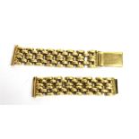 A 9CT GOLD WATCH BRACELET A/F, weight 23grams