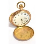 A GILT DENNISON STAR CASED FULL HUNTER POCKET WATCH the watch fitted with an anonymous white