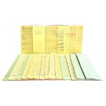 AUTOMOBILIA - NINETEEN VEHICLE REGISTRATION BOOKS comprising those for a 1942 Fordson Tractor (FYB