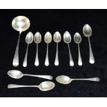 A COLLECTION OF TEN HALLMARKED SILVER TEASPOONS Together with an early 19th century hallmarked