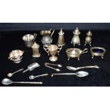 A COLLECTION OF SILVER AND EPNS to include a small George III kings pattern spoon (hallmarked 1791