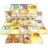 TWENTY-TWO UNMADE AIRFIX PLASTIC MILITARY FIGURE KITS mainly 54mm, each boxed or carded (boxes