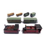 [OO-9 SCALE]. A MISCELLANEOUS COLLECTION comprising two kit-built 0-6-0 tank locomotives, maroon