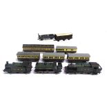 [OO GAUGE]. A G.W.R. COLLECTION comprising three tank locomotives, five coaches and two wagons,