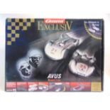 A 1/24 SCALE CARRERA EXCLUSIV AVUS SLOT CAR RACING SET with a Mercedes-Benz W125 and Auto Union