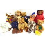 TEN ASSORTED COLLECTOR'S TEDDY BEARS by Franklin Mint Heirloom Bears (2); Boyds Collection (2);