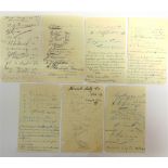 FOOTBALL - AUTOGRAPHS comprising Ipswich Town, 1936 and 1938-39; and Norwich City, 1937 and 1938-