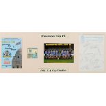 FOOTBALL - AUTOGRAPHS, MANCHESTER CITY A 1981 F.A. Cup Finalists montage, comprising seventeen