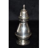 A LATE VICTORIAN SILVER SIFTER/SHAKER hallmarked for Birmingham 1891, height 18cm approx., weight