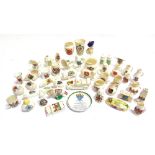 CRESTED CHINA - ASSORTED Approximately forty-five pieces, comprising a Willow Art motor car (