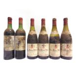 RED WINE - SIX BOTTLES comprising Chateau Tour du Mirail Haut Medoc, 1973, two bottles; and Cote