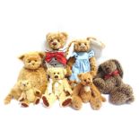 SEVEN ASSORTED COLLECTOR'S TEDDY BEARS & SOFT TOYS by Rosalie Frischmann (2); Mabledon Road Bears;