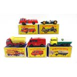 FIVE MATCHBOX 1-75 SERIES DIECAST MODEL VEHICLES circa late 1960s, variable condition, generally