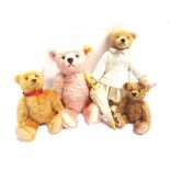 FOUR STEIFF COLLECTOR'S TEDDY BEARS comprising 'Nora' (EAN 660771), limited edition 779/1500, 30cm