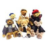 SIX HERMANN COLLECTOR'S CHARACTER TEDDY BEARS comprising 'Red Baron, European Edition'; 'Golfer