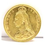 GREAT BRITAIN - VICTORIA (1837-1901), HALF-SOVEREIGN, 1892 Jubilee head, shield to reverse.