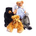 FOUR ASSORTED COLLECTOR'S TEDDY BEARS comprising a Bear Bits 'Denver', limited edition 4/8, 49cm