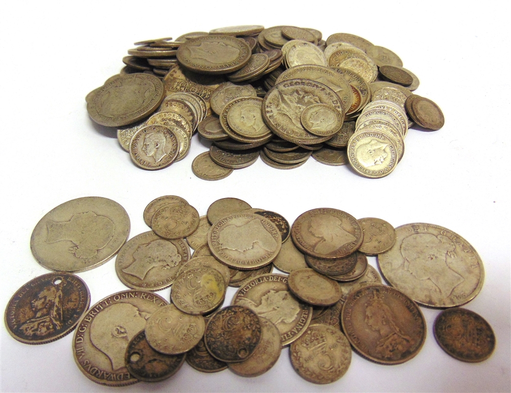 GREAT BRITAIN - ASSORTED SILVER COINAGE (pre-1920 approximately 14g; 1920-46 approximately 635g).