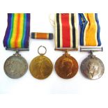 A GREAT WAR PAIR OF MEDALS TO PRIVATE J. KINGDOM, WILTSHIRE REGIMENT comprising the British War