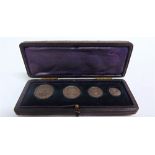 GREAT BRITAIN - VICTORIA (1837-1901), MAUNDY MONEY SET, 1895 comprising fourpence, threepence,