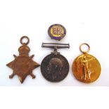 A GREAT WAR TRIO OF MEDALS TO CORPORAL F.W. SMALL, WEST SOMERSET YEOMANRY comprising the 1914-15