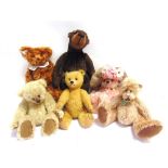 SIX ASSORTED COLLECTOR'S TEDDY BEARS by Cameo Bears (2); Honey Bears; Homeless Bears; Bear Faced