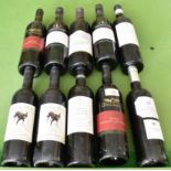 TEN BOTTLES ASSORTED WINE