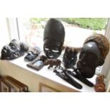 COLLECTION OF AFRICAN WALL MASKS