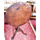 TILT TOP MAHOGANY TRIPOD TABLE