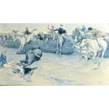 AFTER CECIL ALDIN The First Fence, photolithograph, publ. c. 1930 Eyre & Spottiswoode, 41 x 72.5cm