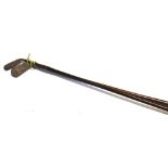GOLF Two early golf clubs with Malacca shafts, 100cm long (2)