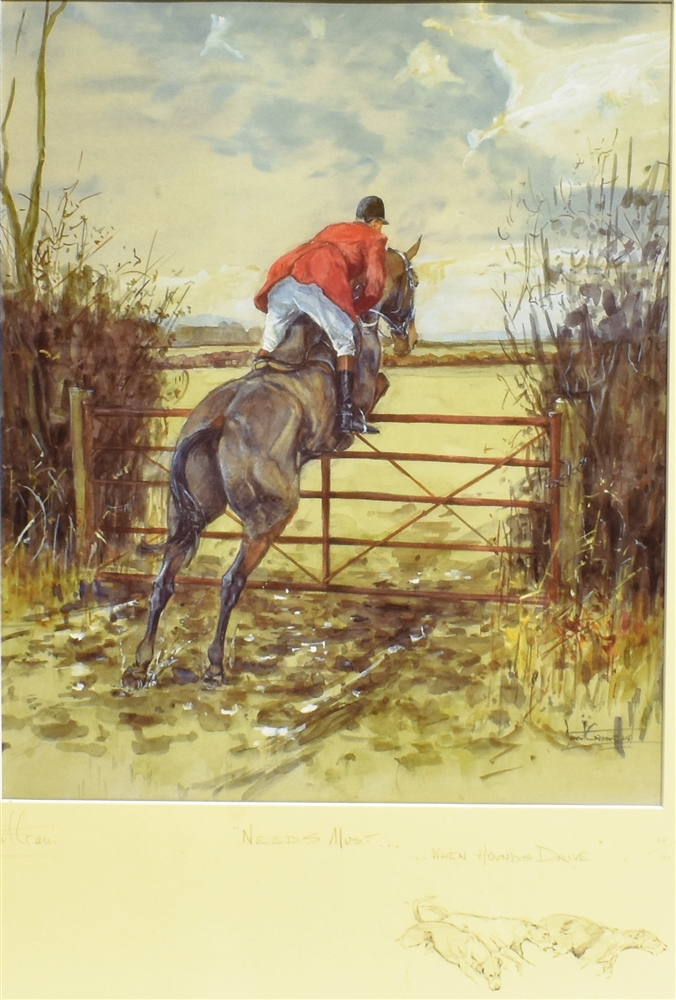 AFTER DANIEL CRANE 'Needs must……when hounds drive' limited edition colour print, No 15/50, signed