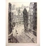 [PRINTS] Thomas Murray (early-mid 20th century) 'Grassmarket', engraving, titled lower left,