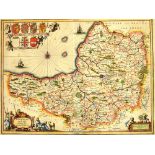 [MAP]. SOMERSET Jansson, Jan (Dutch, 1588-1664), 'Somerset Tensis Comitatus Somerset Shire',