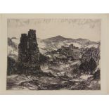 [PRINTS] Arthur Chrystal (Scottish, 1904-1978) 'Borderland', engraving, limited edition 3/25, titled