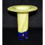 A LARGE ART GLASS of cylindrical form with flared rim, 28cm high Condition Report : good