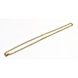 A 9CT GOLD BELCHER CHAIN 51cm long, weight 10.8g