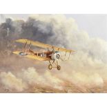 MILITARIA - D. PALMER (BRITISH, 20TH CENTURY) 'Sopwith Camel F-1, No.65 Sqdn, France, Mid-1918', oil