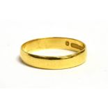 A 22CT GOLD BAND RING The ring hallmarked for Birmingham 1970, ring size P 1/2, maker CG&S, weight